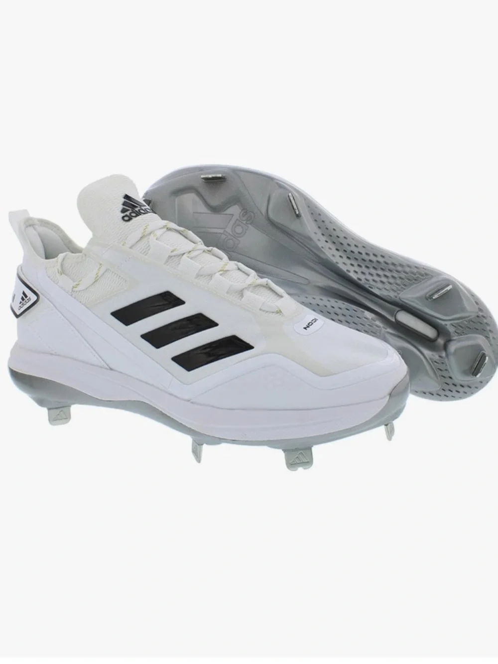 New adidas Men's Icon 7 Boost Baseball Cleats size 14 white black
